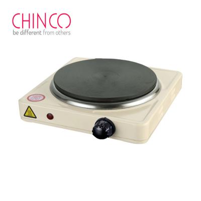 China Hotel 1500w Countertop Single Burner With Knob Control To Electric Stove Adjustable Temperature And Non-slip Feet for sale