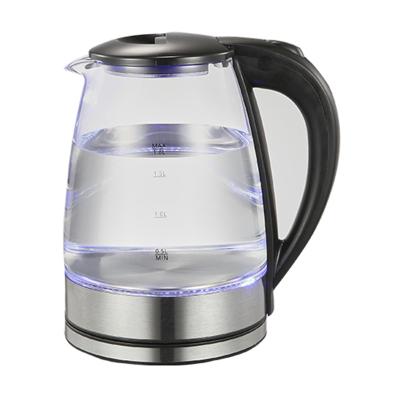 China 360 Degree Base Rotation Wholesale Hot Selling Kitchen 1500W Cheapest Glass Electric Kettle CE/CB 1.8L for sale