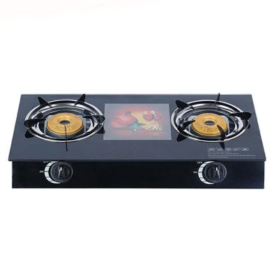 China Hotel Home Appliance Kitchen Cookware Gas Stove Price 2 Burner Gas Stove Gas Cooking Glass Stove for sale