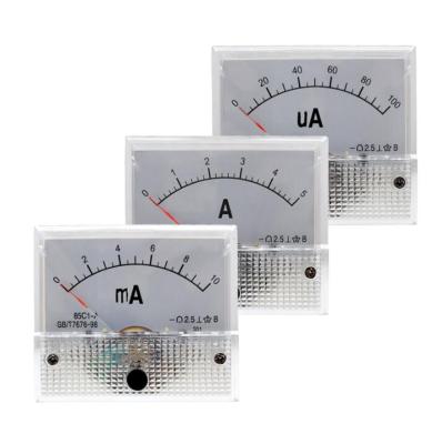 China DC 85C1-A Analog Ammeter Panel Meter Gauge Current Ameter DC 20MA 30MA 50MA 100MA 200MA 300MA 500MA IB102 for sale