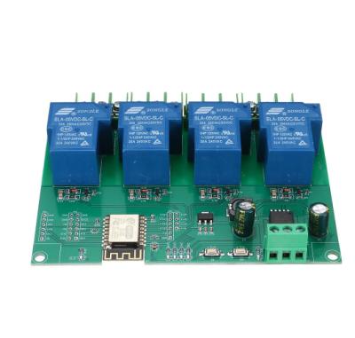 China DC7-28/5V ESP8266 WIFI 4 ESP-12F Channel 30A Relay Module Development Board Secondary Opening BA135 for sale