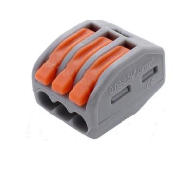 China PCT-213 3 Pin Universal Compact Wire Wiring Connector Conductor Terminal Block AC256 for sale