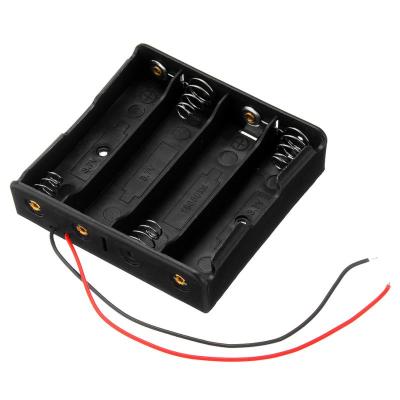 China Electronic Products Robotlinking 4 x 18650 Battery Holder Plastic Case For 3.7v Li-ion Battery Without Cover for sale