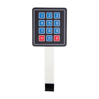 China Home Appliance 3*4 Matrix Keypad 3X4 Matrix Membrane Switch Membrane Control Panel Expansion One-Piece Keypad for sale