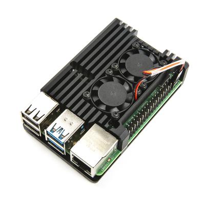 China Raspberry pi 4B 2 4 8 Gigabyte Robotlinking 2gb raspberry pi 4b+metal aluminum case with dual fans for raspberry 4b module kit for sale