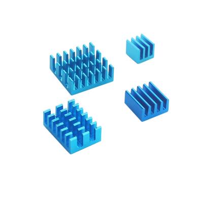 China Raspberry Pi 4 Heatsink Aluminum Metal Heatsink Blue RAM Cooler CPU Cooling Pad For Raspberry Pi 4 B Model for sale