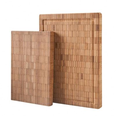 China WELLAND Cutting Boards New Kitchen Rectangle Chopper Set End Viable Custom Grain Bamboo Cutting Board for sale