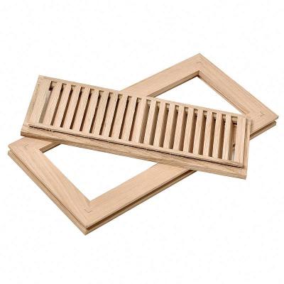 China Traditional 3x10, 4x10, 4x12 Inch Flush Mount Air Register Floor Diffuser Uncelling Wood Ducts for sale