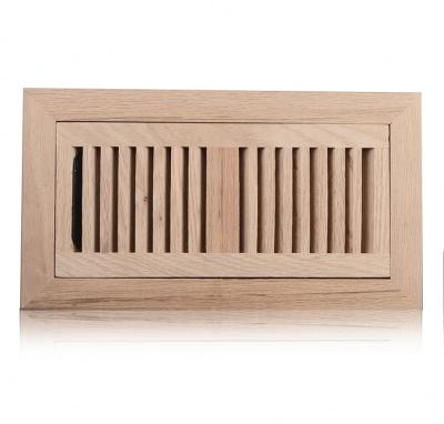 China 4x12 2WFM Floor Traditional Air Diffuser Flush Mount Air Vent Wood Grille for sale