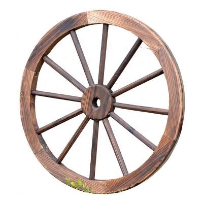 China 12 Spokes Wheels Antique Wooden Garden Decorative Wheels for sale