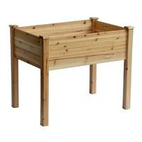 China Tool Free Install Rustic Cedar Wood Garden Raised Beds Balcony Flower Planting Planters for sale