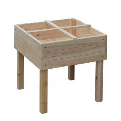 China Friendly Working Height Mini Raised Wooden Garden Beds for Kids Children Planting Flowers for sale