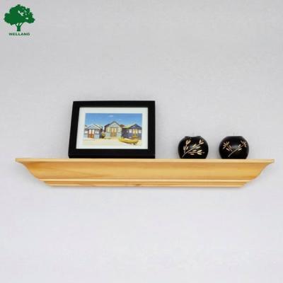 China PANEL antique wall shelf in the wall wooden oval shelf wooden wall shelf in natural for sale