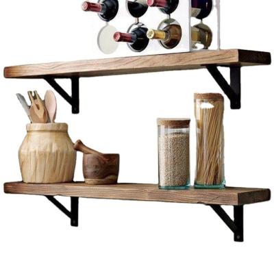 China Adjustable (Height) Wholesale Rustic Floating Shelves Rustic Wall Shelf Bathroom Storage Shelf Wood for sale