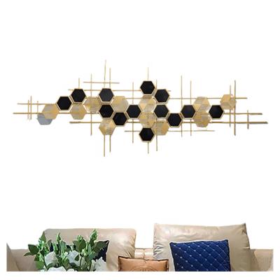 China Iron Wall Decorations Iron Wall Decorations Bedroom Entrance Living Room Backdrop Drapery Metal Minimalist Light Luxury Hotel Room Wall Hanging for sale