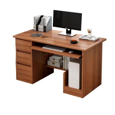 China Other high quality study desk with single drawer and locker computer desk with keyboard tray office table in stock for sale