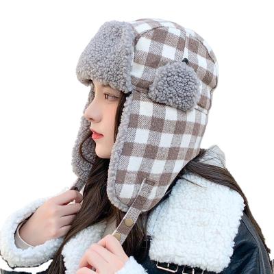 China Leifeng New Outdoor Hat Women's Winter Padded Ear Car Cotton Hat Windproof And Cold Warm Cycling Hat for sale