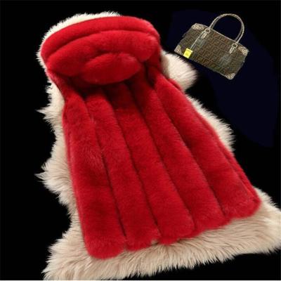 China 2018 Long Winter Women Faux Fur Coat Faux Fur Vest Breathable Artificial Fur Hairy Faux Fur Jackets Plus Size Warm Vests for sale