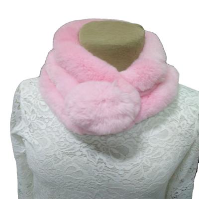 China 2018 new middle winter real and warm faux rabbit fur woolen scarf collar lady winter fur scarf otter rabbit hair collar set wholesale for sale