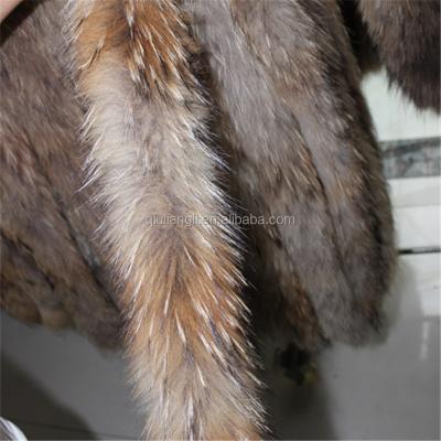 China Eco-friendly China Supplier Custom Color Real Raccoon Fur Trim For Hood Fur Strip for sale