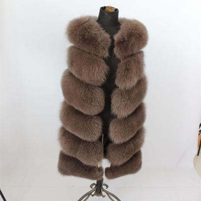 China Sustainable Elegant Natural Fox Fur Vest Real Lady Fur Waistcoat for sale