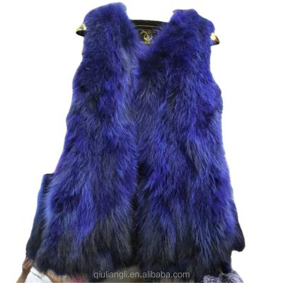 China 2017 Multi Colors Viable Winter Real Raccoon Fur Cheap Real Fur Vest Sleeveless Jackets for sale