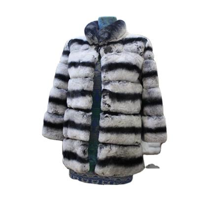 China Real Sustainable Real Fur Garment Rex Rabbit Chinchilla Fur Coats China Supplier for sale