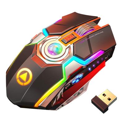 China 3D Gaming Mouse Ergonomic Backlit Silent Rechargeable 7 Keys RGB Wireless Gaming Mouse for sale