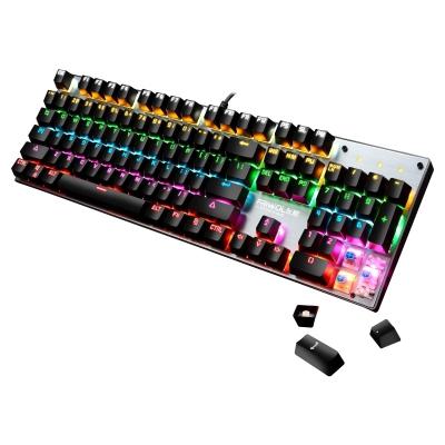 China Plug and play latest single RGB backlit mechanical keyboard 104 master gaming mechanical keyboard for sale