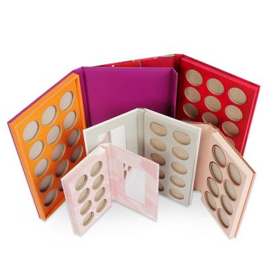 China Recyclable Custom Closing Paper Cardboard Flap Lid Empty Magnetic Packaging Eyeshadow Boxes for sale