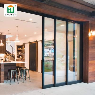 China China Wholesale Price Three Panel Sliding Sliding Door Big Glass Aluminum Australian Standard Sliding Door for sale