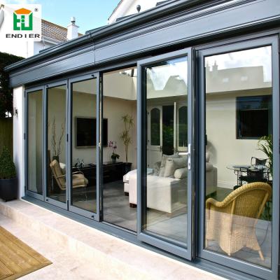 China Sliding Balcony Doors Standard Size Aluminum External Double Glazed Aluminum Sliding Doors For Sale for sale