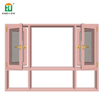 China Thermal Aluminum Casement Glass Windows Aluminum Casement Single Glazed Swing Cutout Window for sale