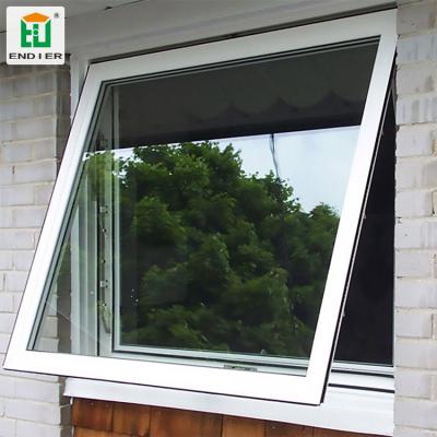 China Swing House Windows Small Design Cheap Aluminum Metal Awnings Crank Bottom Hung Alu Intimidating Window for sale