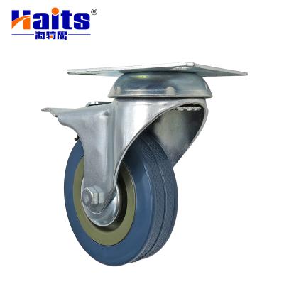 China 75mm Diameter Modern Vintage Lockable PVC Material Furniture Caster Wheel for sale