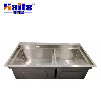 China Without Faucet 2022 Competitive Price 201/304 Stainless Steel Hand Made Kitchen Sink for sale