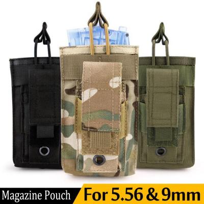 China Tactical Single Molle System Molle 7.62/5.56/9mm Gun Magazine Pouch For AK Rifle Gun Mag Bag Pouch Hunting Accessories for sale