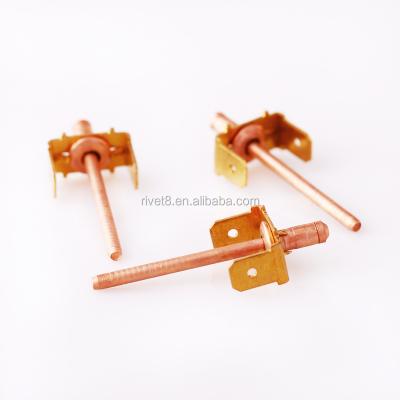 China BN11 series copper terminal tag brass grounding rivet tag earth shade blind rivets grounding rivets for sale