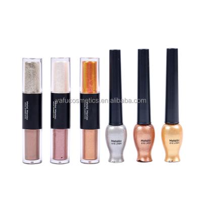 China Waterproof Simple Shiny Long Lasting Makeup Eye Shadow Metallic Color Style Liquid Shimmer Metallic Eyeshadow for sale