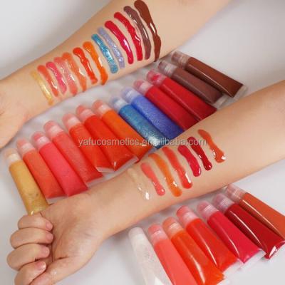 China Waterproof Wholesale Private Labels Dropping Lipstick Vegan Cruelty Free Glitter Lip Gloss for sale