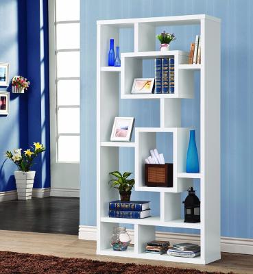 China (Other) Adjustable Modern Contemporary 10 Shelf Organizer Storage Bookcase - White for sale