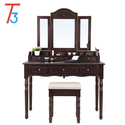 China (Other)Elegance Set Simple Design Adjustable Chic Dressing Table With Mirror for sale