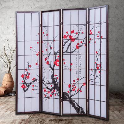 China 4 Panel Eco-Friendly Korean Japanese Style Room Divider for sale