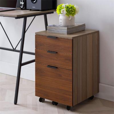 China Portable Vertical Movable Filing Cabinet Wood Storage File Cabinet (Other) Adjustable Home Office for sale