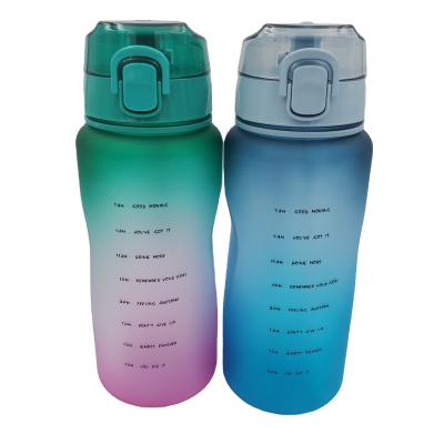 China Sustainable Popular Amazon BPA Free Half Gallon ECO FRIENDLY Plastic Water Bottle With Motivational Time Marker for sale