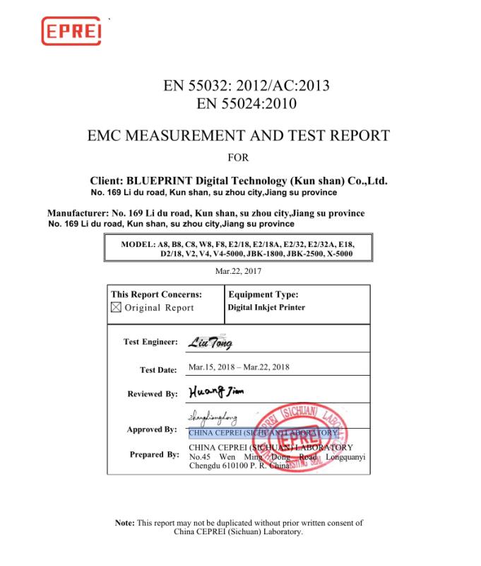 EMC - Blueprint Digital Technology (Kunshan) Co., Ltd.