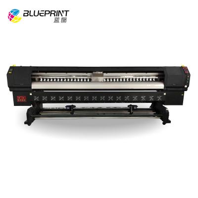 China Best Indoor Outdoor Advertising Price MODEL Blueprit 3.2m/1.8m Eco Solvent Printer 1440 dpi/resolution with DX7/dx5 head wall printer machine for sale