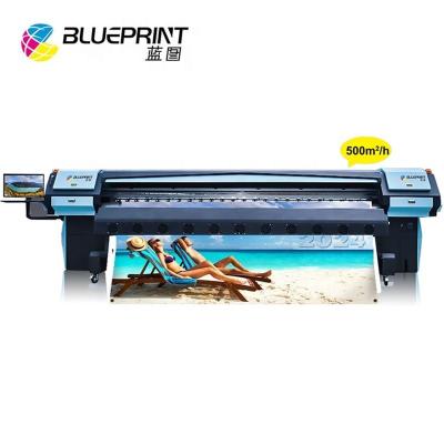 China New Best Indoor Outdoor Advertising 720dpi Cable Banner Plotter Large Format Solvent Printer With 512i Printhead Vinyl Printer for sale