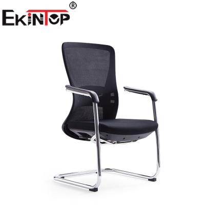 China (Size) Ekintop Adjustable Cheap Popular Office Reception Chair Swivel Office Chair No Wheels for sale