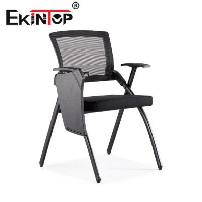 China Ekintop Foldable Hot Sale Modern School Student Foldable Chair With Notepad for sale